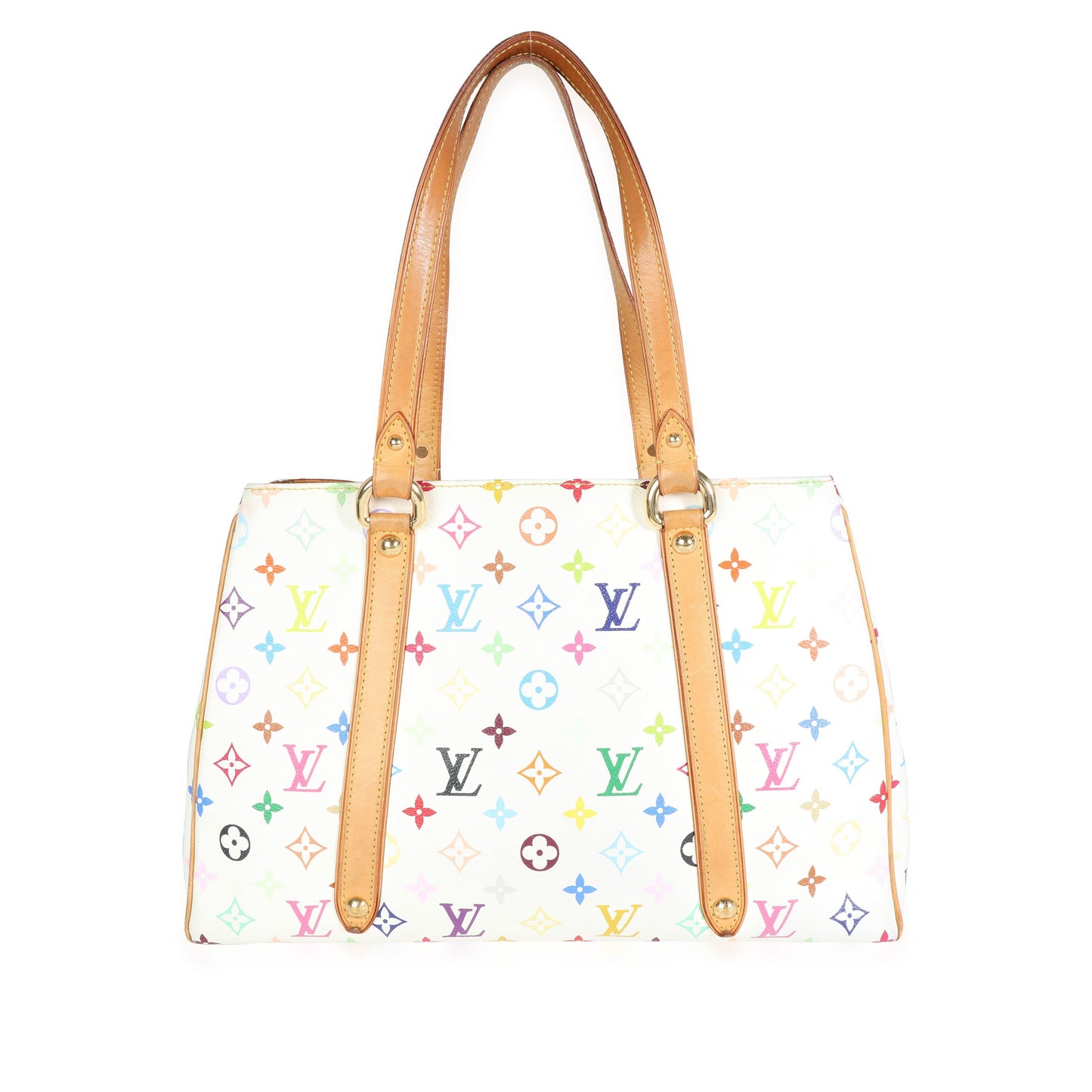 Louis Vuitton Louis Vuitton x Takashi Murakami White Monogram Multicolore Aurelia Tote MM