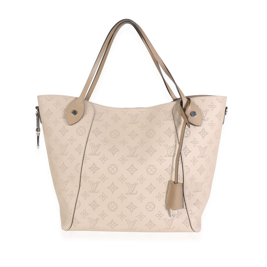 Louis Vuitton Louis Vuitton Galet Gray Mahina Leather Hina MM