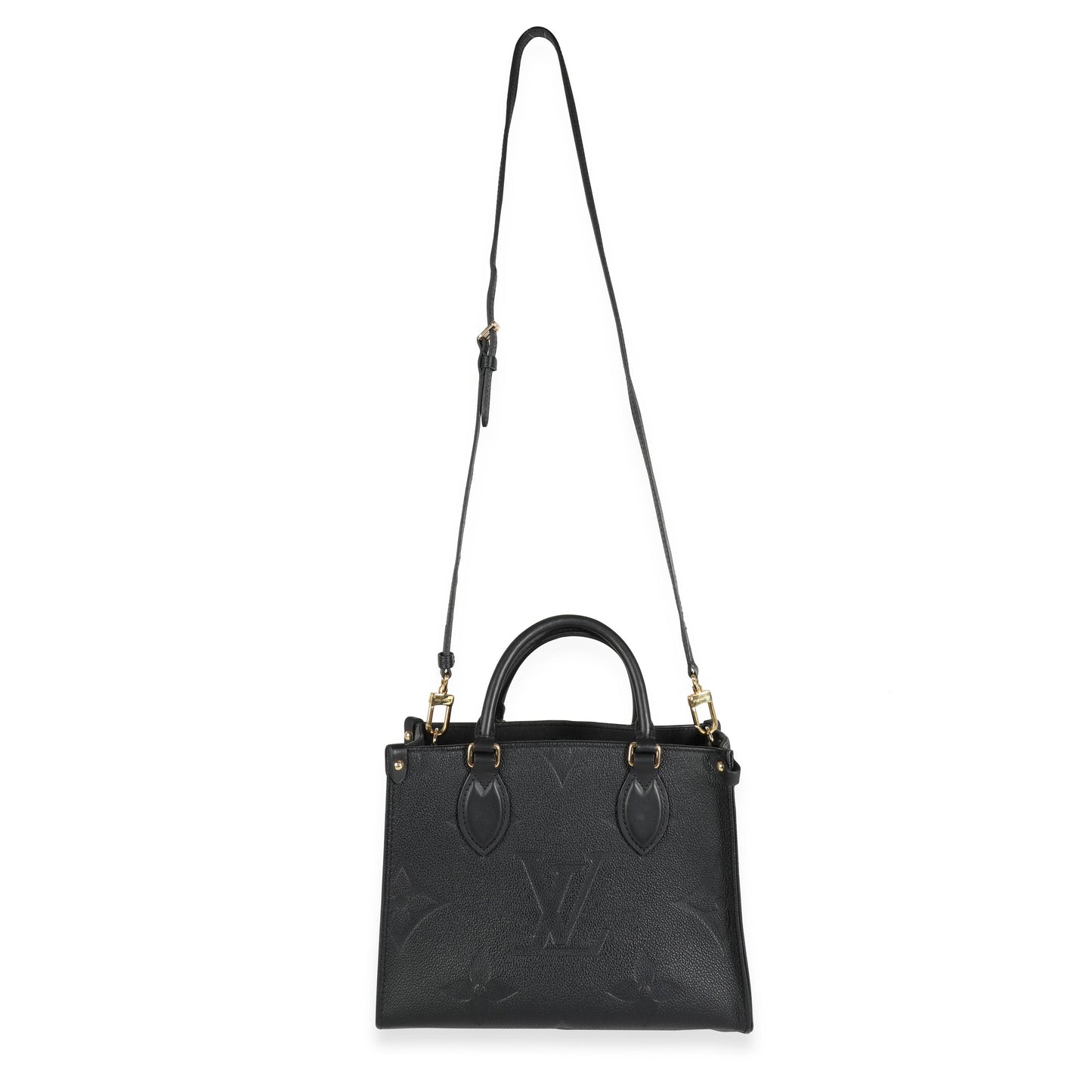 Louis Vuitton Louis Vuitton Black Giant Monogram Empreinte Leather Onthego PM