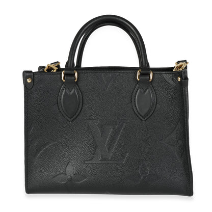 Louis Vuitton Louis Vuitton Black Giant Monogram Empreinte Leather Onthego PM