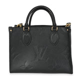 Louis Vuitton Louis Vuitton Black Giant Monogram Empreinte Leather Onthego PM