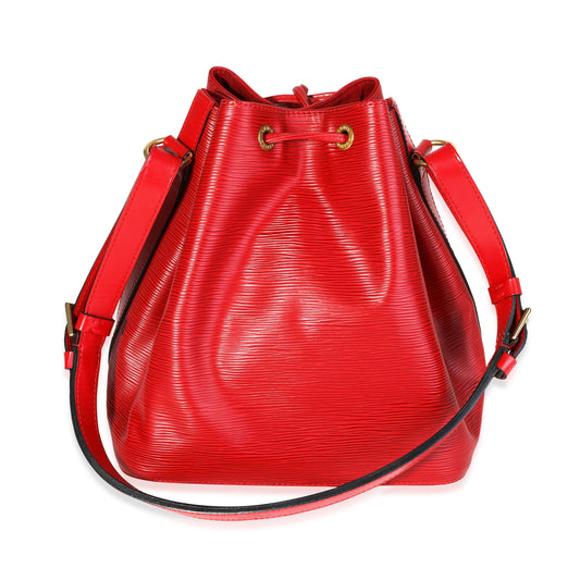 Louis Vuitton Louis Vuitton Red Epi Leather Petit Noé Bag