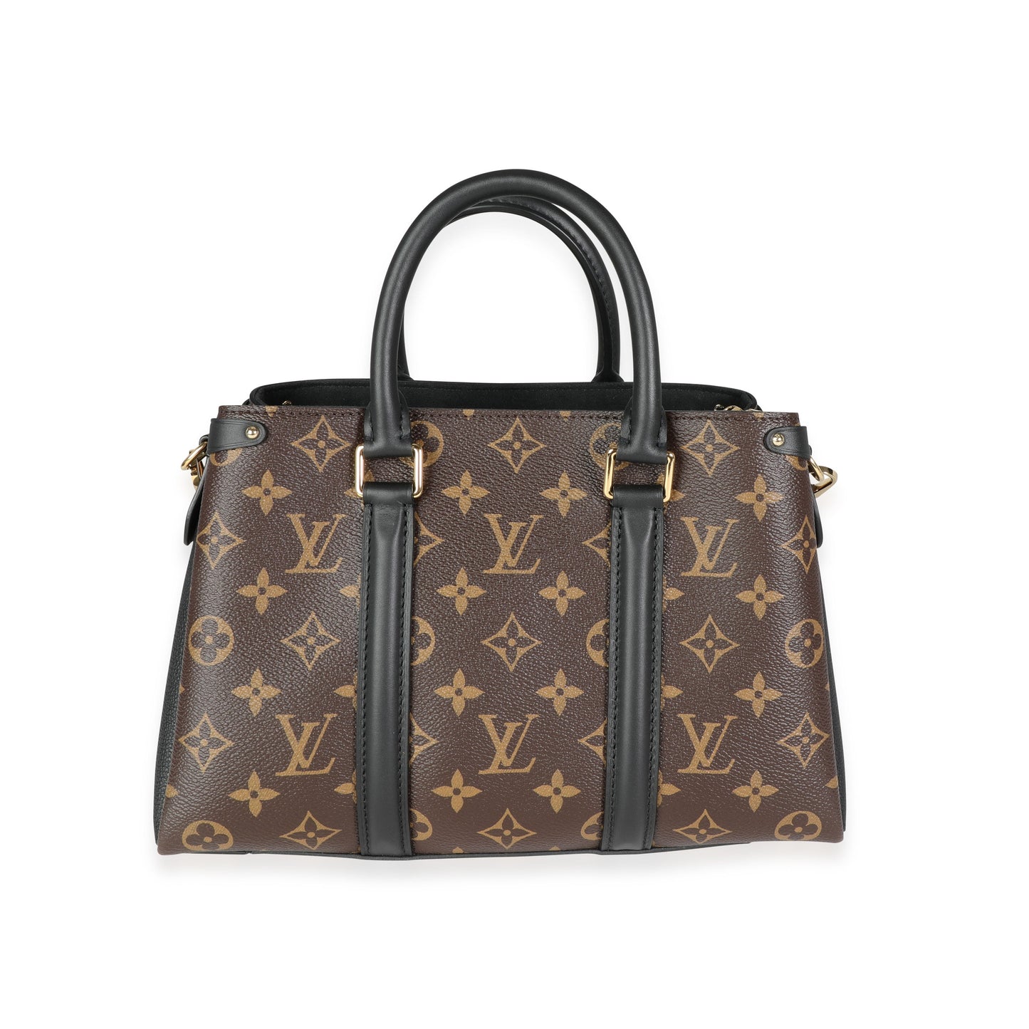 Louis Vuitton Louis Vuitton Black Leather & Monogram Canvas Soufflot BB