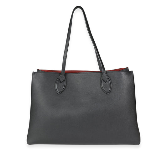Louis Vuitton Louis Vuitton Black Grained Calf Leather Lockme Shopper