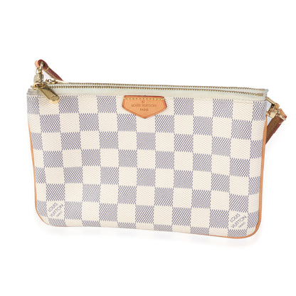 Louis Vuitton Louis Vuitton Damier Azur Double Zip Pochette