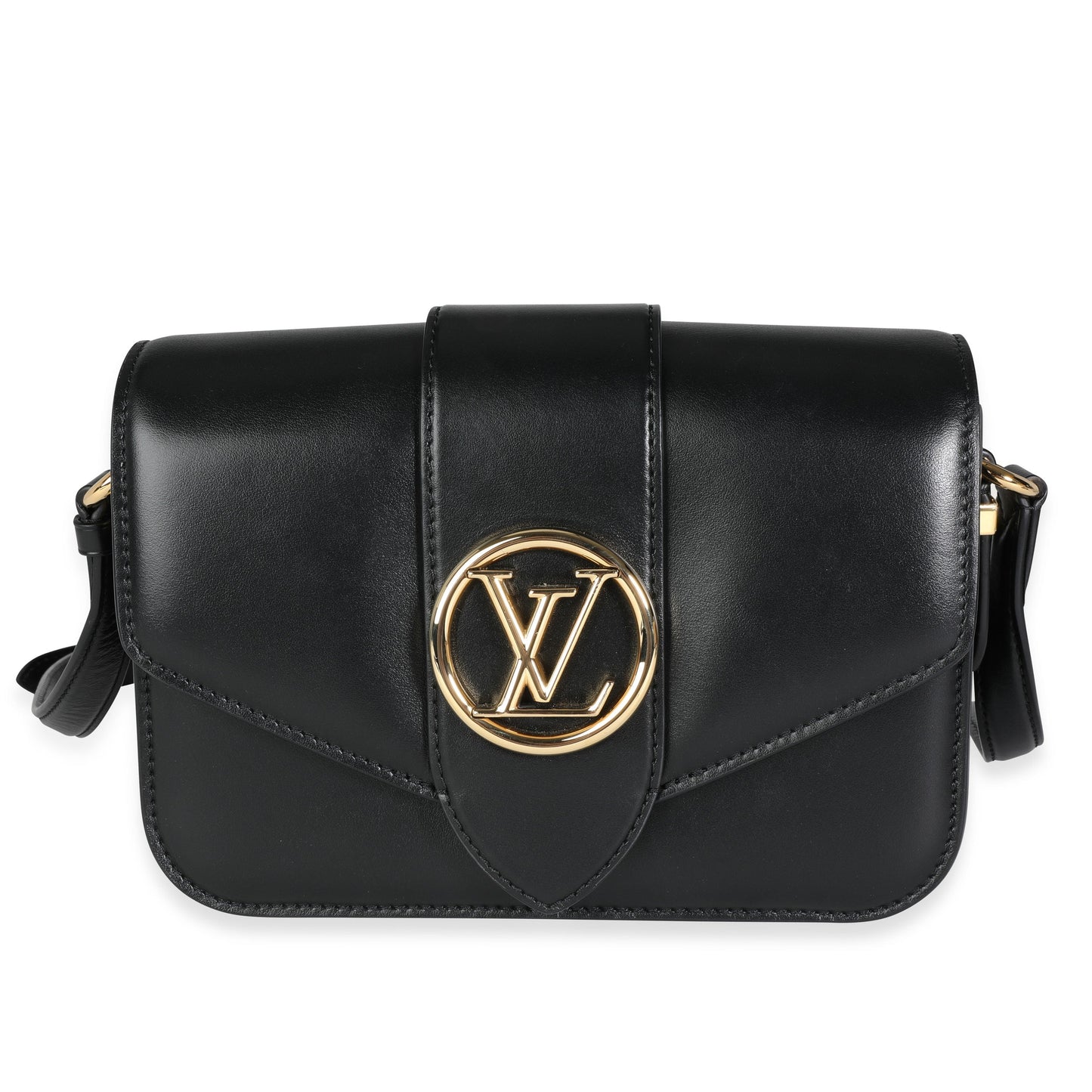 Louis Vuitton Louis Vuitton Black Smooth Calfskin LV Pont 9