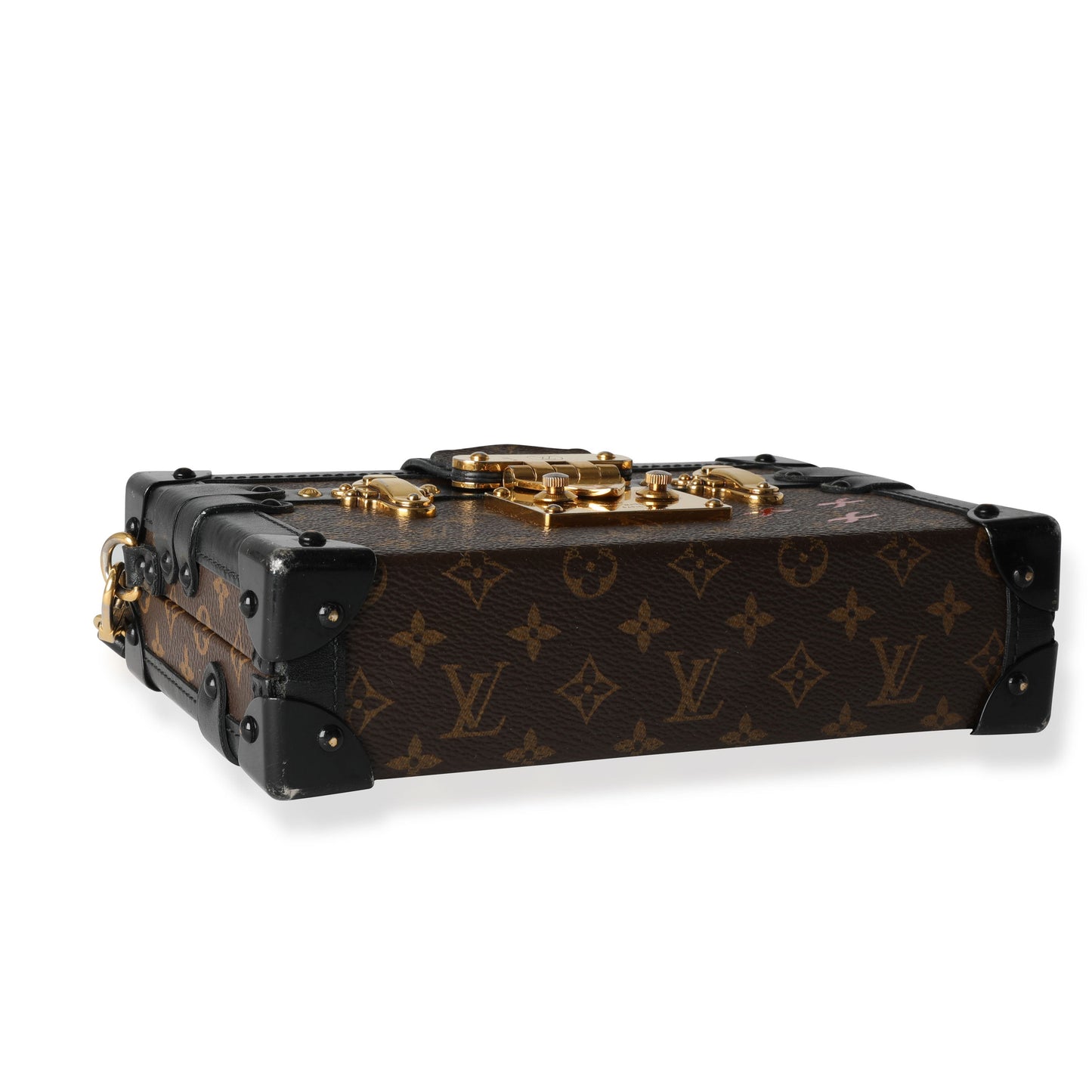 Louis Vuitton Louis Vuitton Monogram Canvas & Black Calfskin Petite Malle