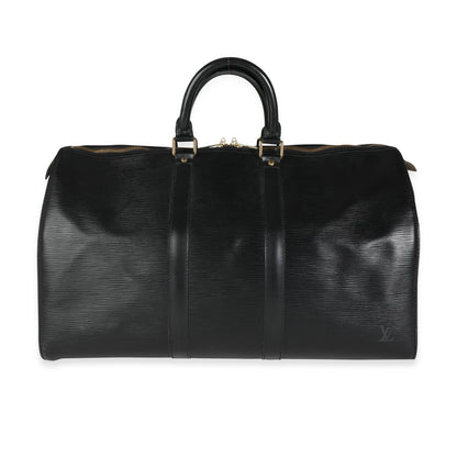 Louis Vuitton Louis Vuitton Black Epi Leather Keepall 50