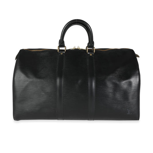 Louis Vuitton Louis Vuitton Black Epi Leather Keepall 50