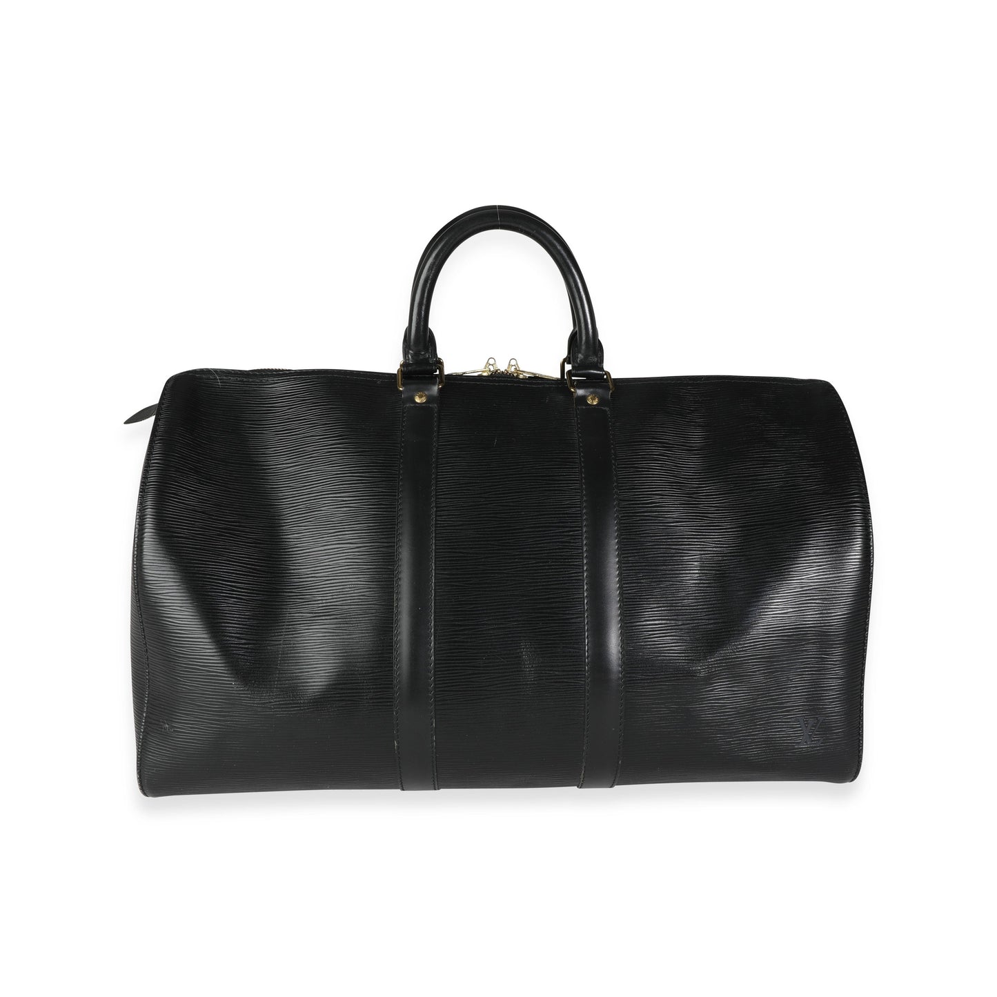 Louis Vuitton Louis Vuitton Black Epi Leather Keepall 50