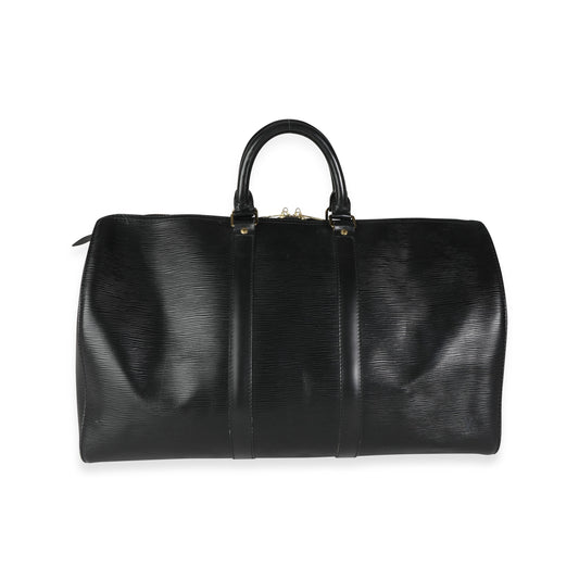 Louis Vuitton Louis Vuitton Black Epi Leather Keepall 50