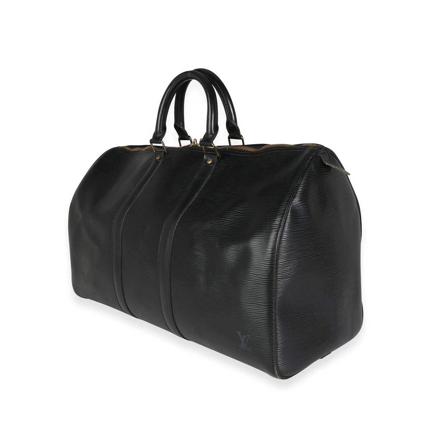 Louis Vuitton Louis Vuitton Black Epi Leather Keepall 50