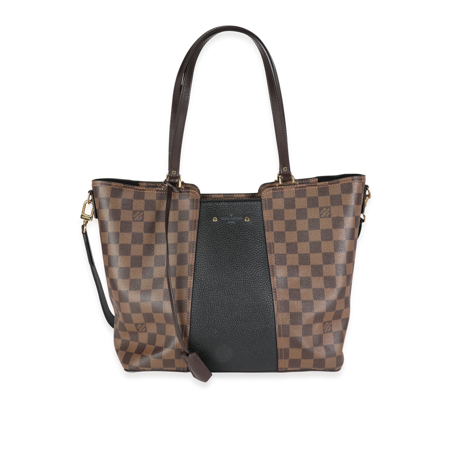 Louis Vuitton Louis Vuitton Damier Ebene Canvas & Taurillon Leather Jersey Tote Bag