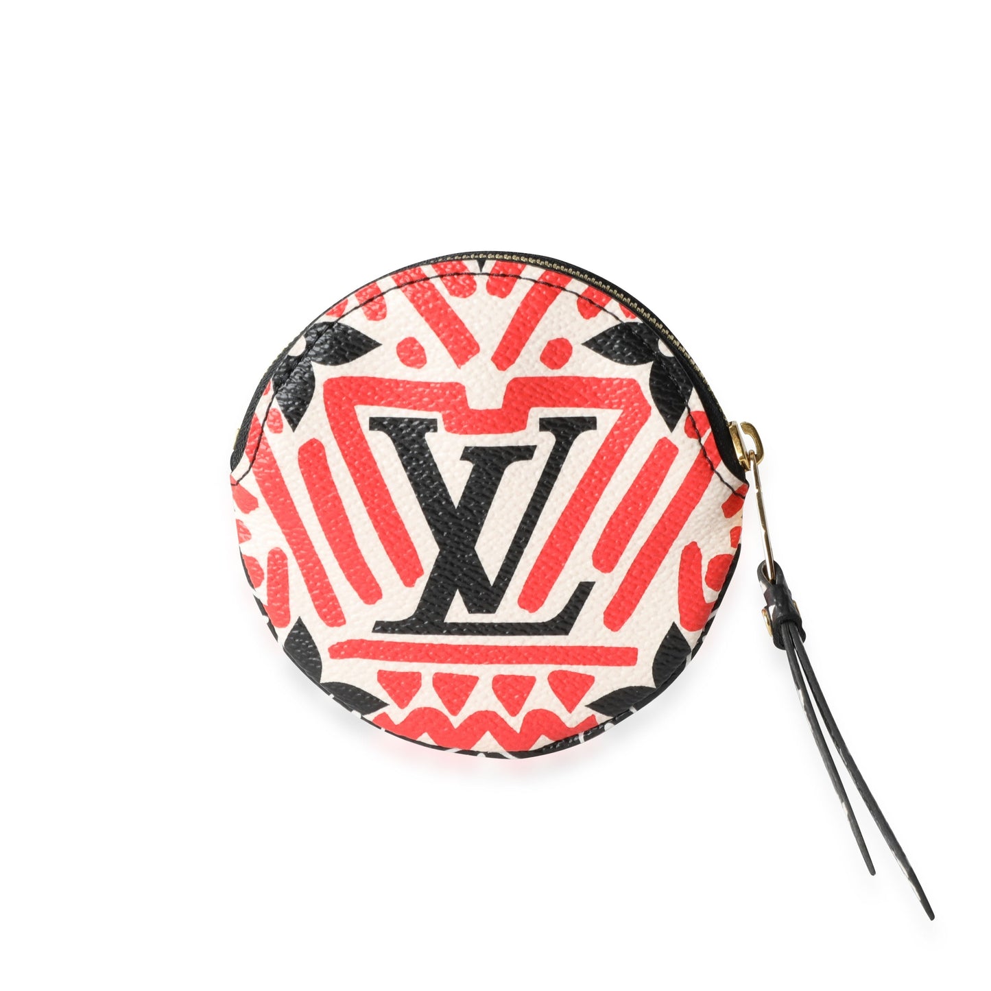 Louis Vuitton Cream & Red Monogram Giant Crafty Round Coin Purse