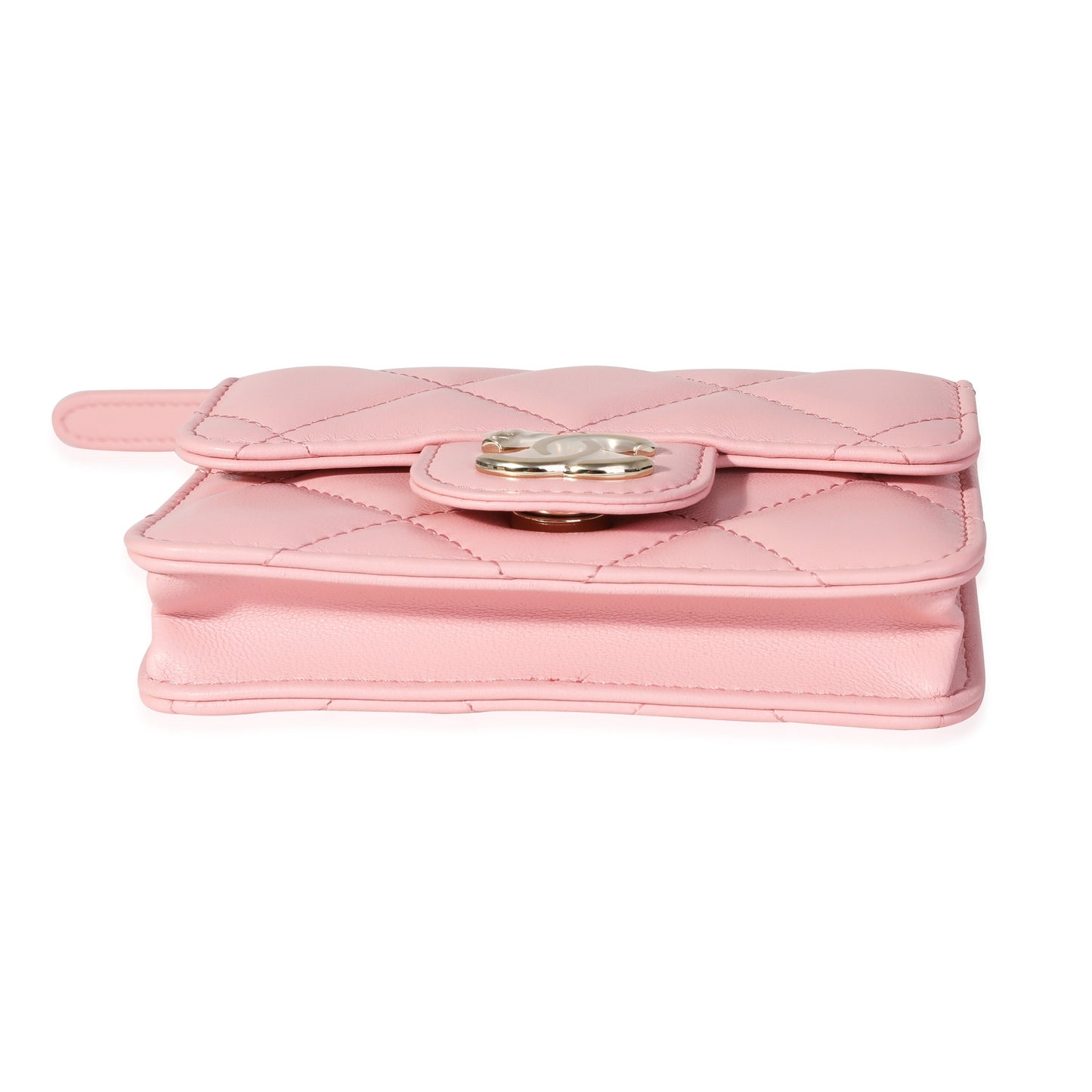 Chanel Pink Quilted Lambskin Elegant Chain Belt Bag