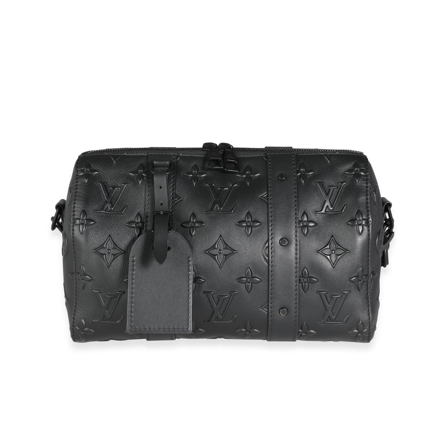 Louis Vuitton Louis Vuitton Black Monogram Seal City Keepall