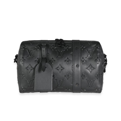 Louis Vuitton Louis Vuitton Black Monogram Seal City Keepall