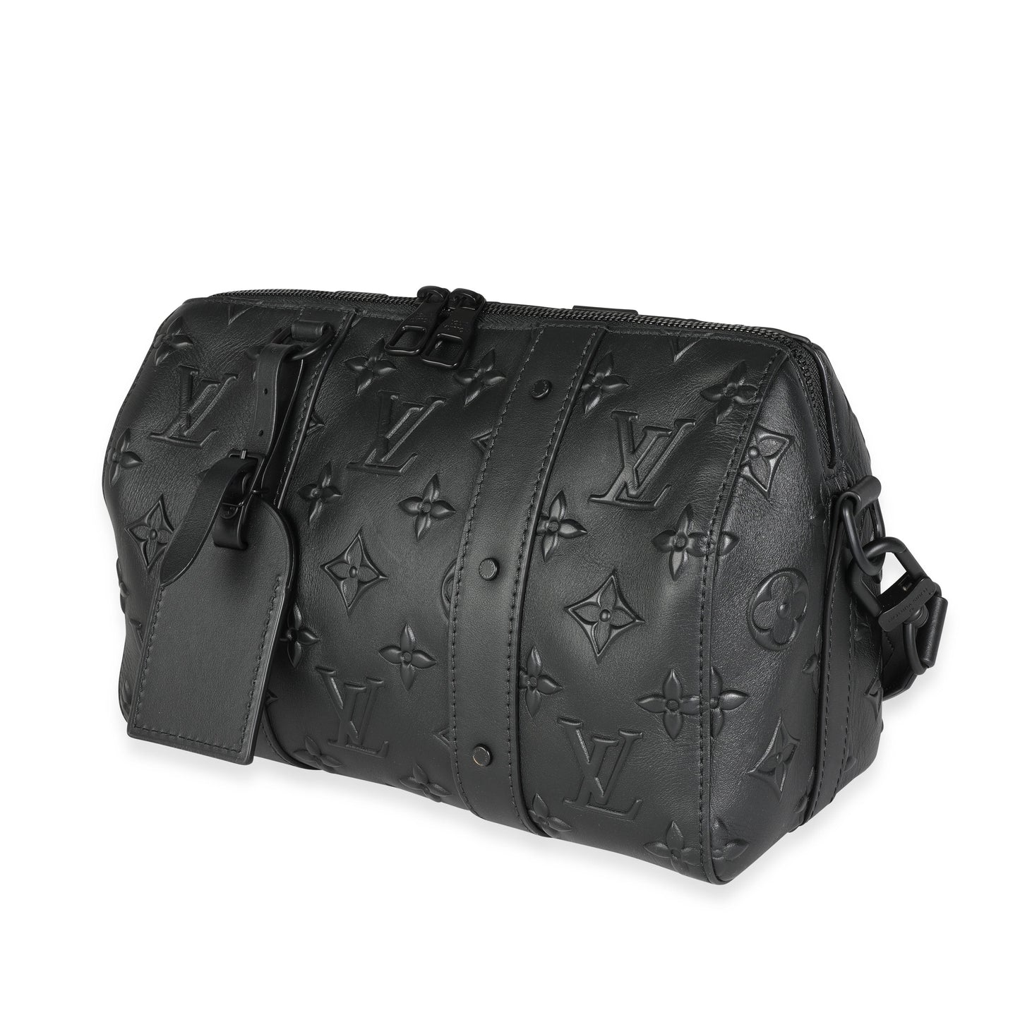 Louis Vuitton Louis Vuitton Black Monogram Seal City Keepall