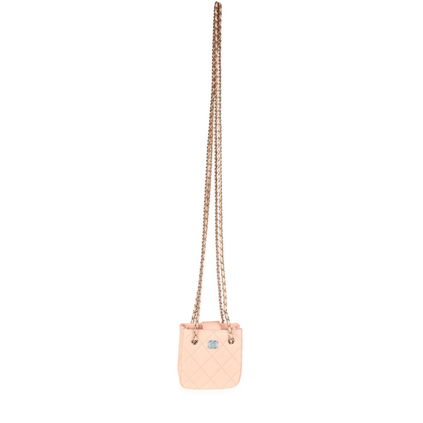Chanel Pink Quilted Lambskin Tiny Shopping Bag