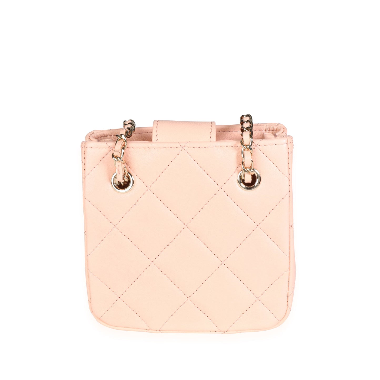 Chanel Pink Quilted Lambskin Tiny Shopping Bag