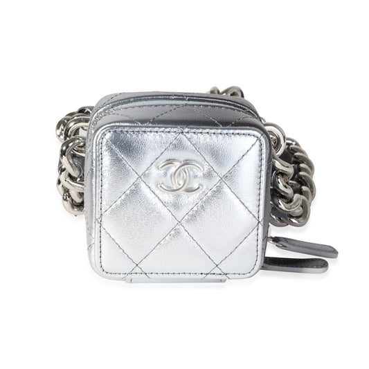 Chanel Metallic Lambskin Quilted Coco Punk Clutch With Chain