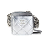 Chanel Metallic Lambskin Quilted Coco Punk Clutch With Chain