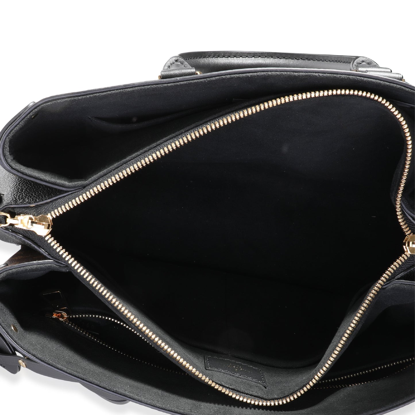 Louis Vuitton Louis Vuitton Black Leather & Monogram Canvas Soufflot MM