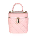 Chanel Light Pink Quilted Lambskin Small Trendy CC Vanity Case