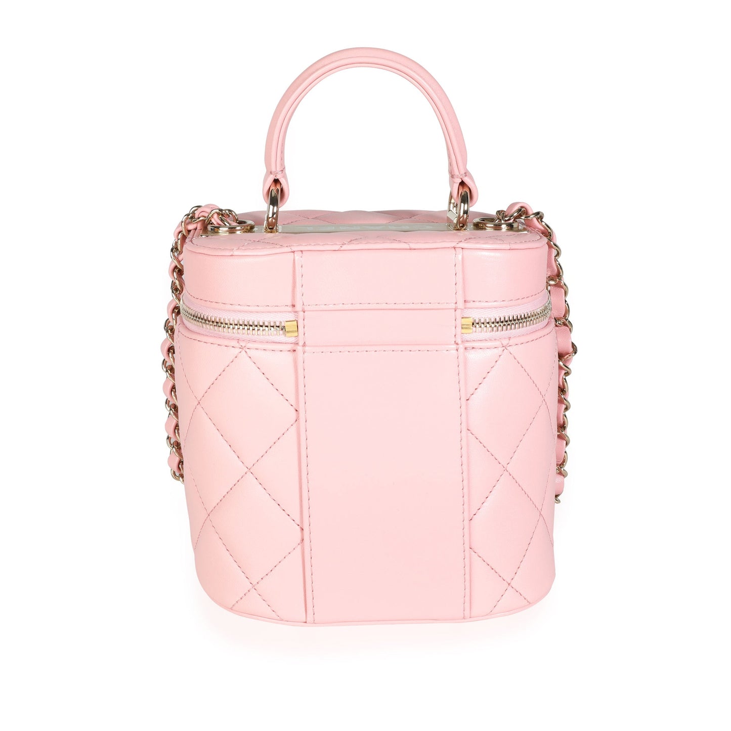 Chanel Light Pink Quilted Lambskin Small Trendy CC Vanity Case