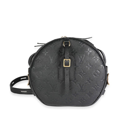 Louis Vuitton Louis Vuitton Black Empreinte Leather Boite Chapeau Souple MM