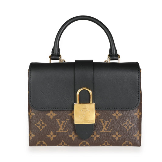 Louis Vuitton Louis Vuitton Black Leather & Monogram Canvas Locky BB