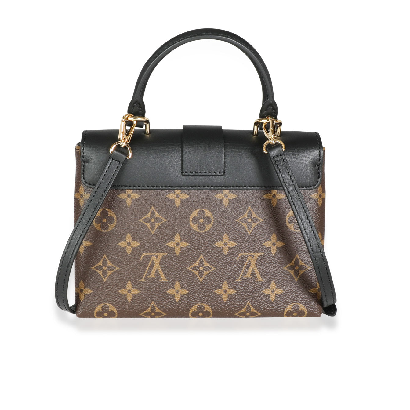 Louis Vuitton Louis Vuitton Black Leather & Monogram Canvas Locky BB