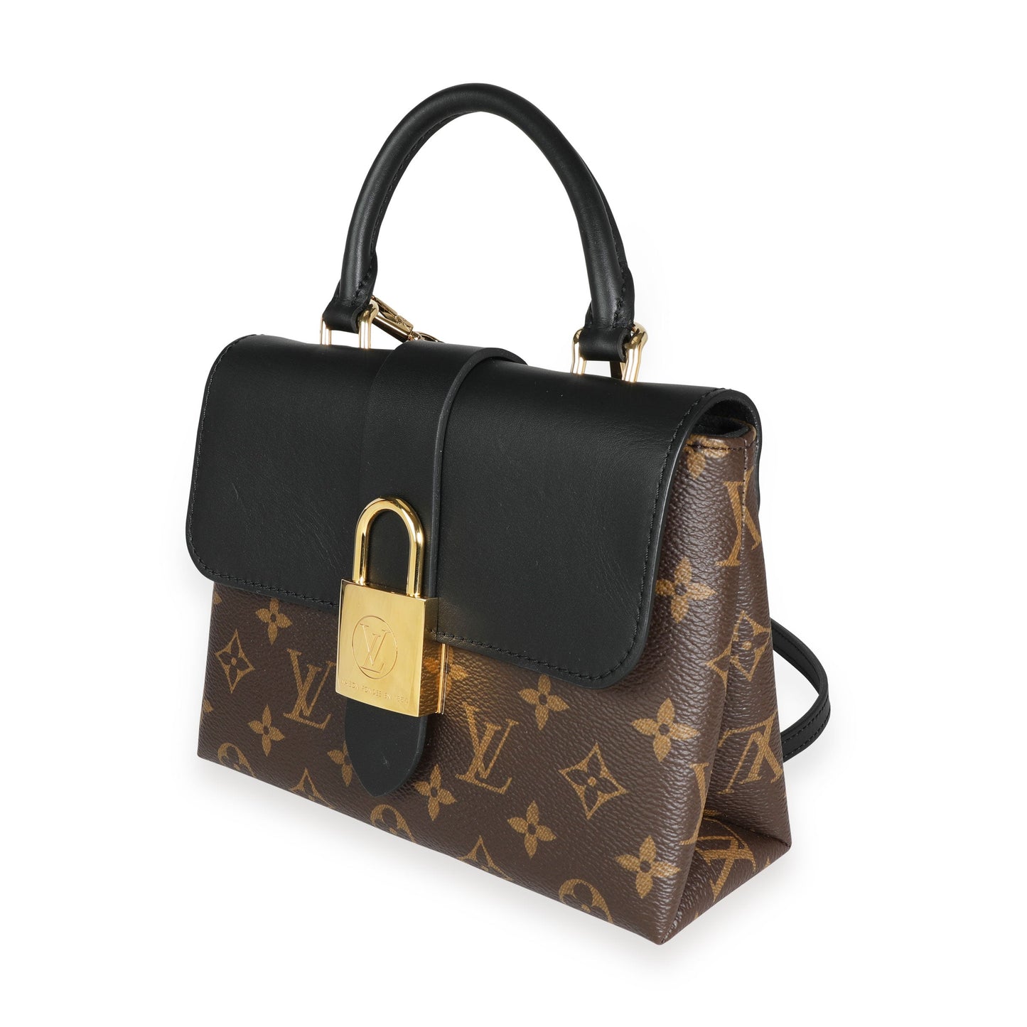 Louis Vuitton Louis Vuitton Black Leather & Monogram Canvas Locky BB