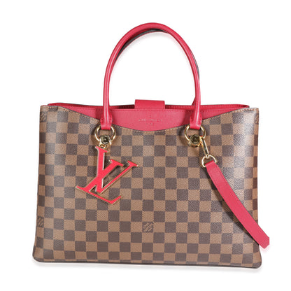 Louis Vuitton Louis Vuitton Lie de Vin Taurillon Leather & Damier Ebene Canvas LV Riverside To