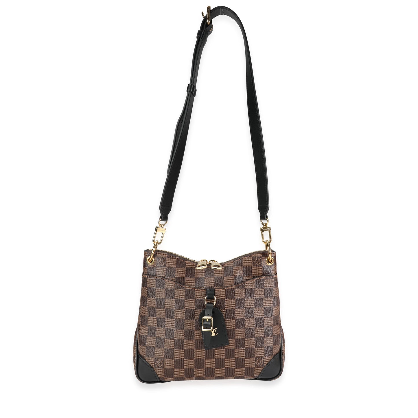 Louis Vuitton Louis Vuitton Damier Ebene & Black Leather Odeon PM