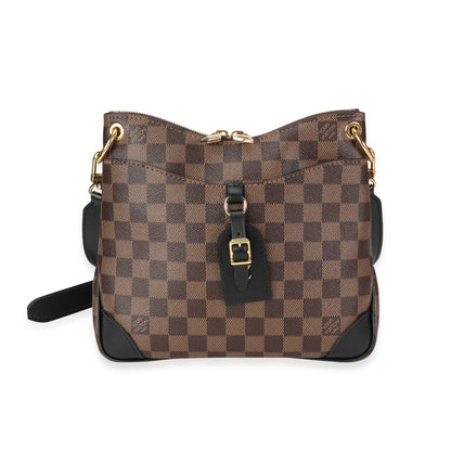 Louis Vuitton Louis Vuitton Damier Ebene & Black Leather Odeon PM