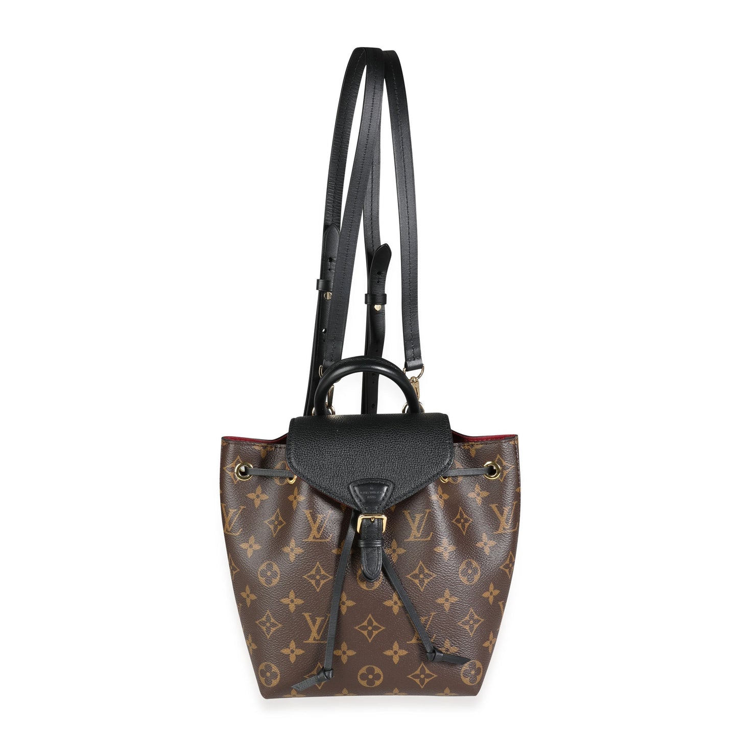 Louis Vuitton Louis Vuitton Monogram Canvas & Black Cowhide Montsouris BB
