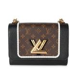 Louis Vuitton Louis Vuitton Black Leather & Monogram Canvas Braided Twist MM