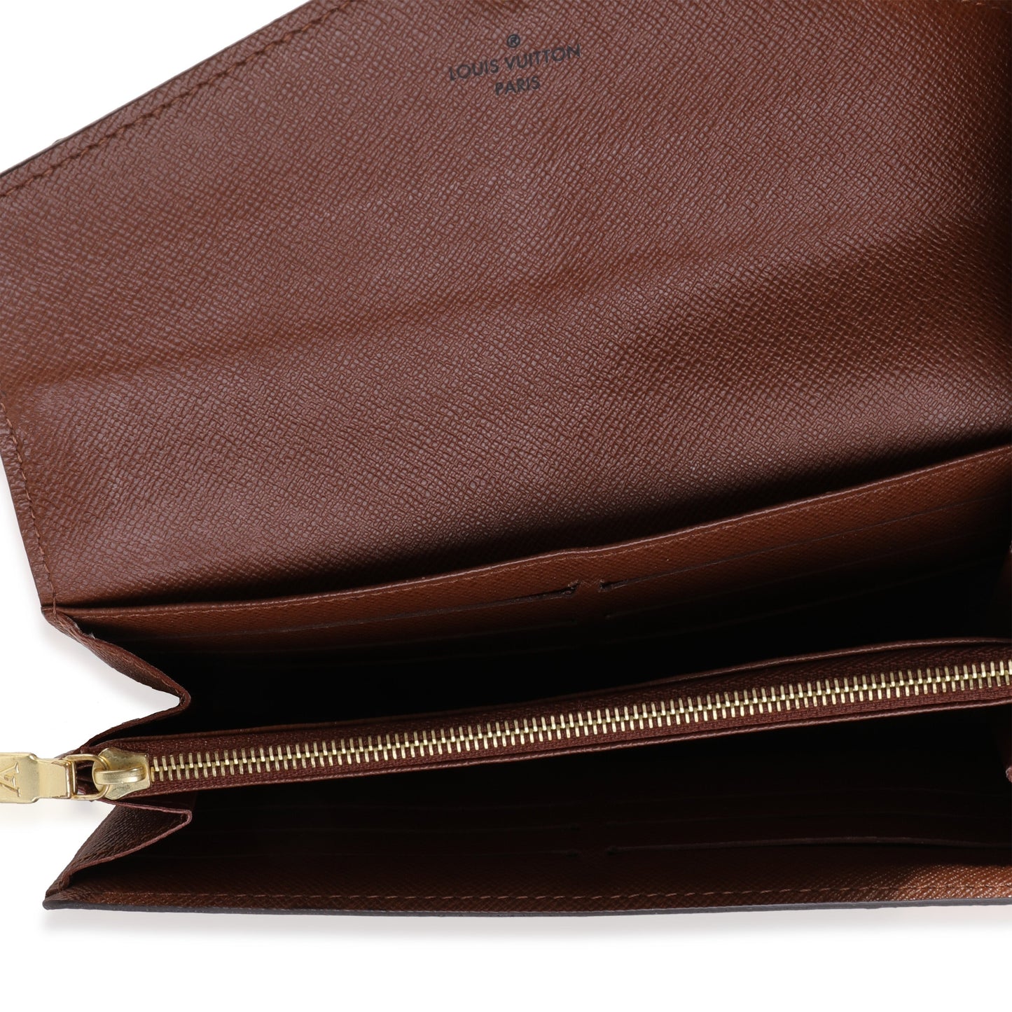 Louis Vuitton Louis Vuitton Monogram Canvas & Brown Leather Sarah Wallet