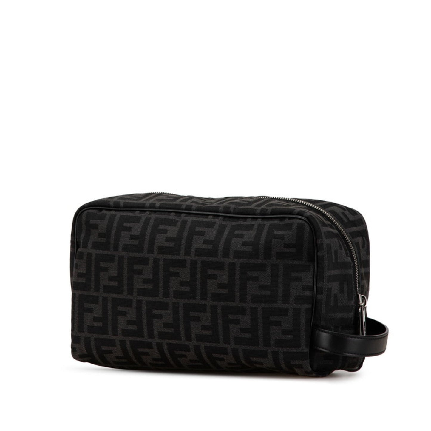 Fendi  Canvas Leather Clutch Bag Pouch (Pre-Owned)