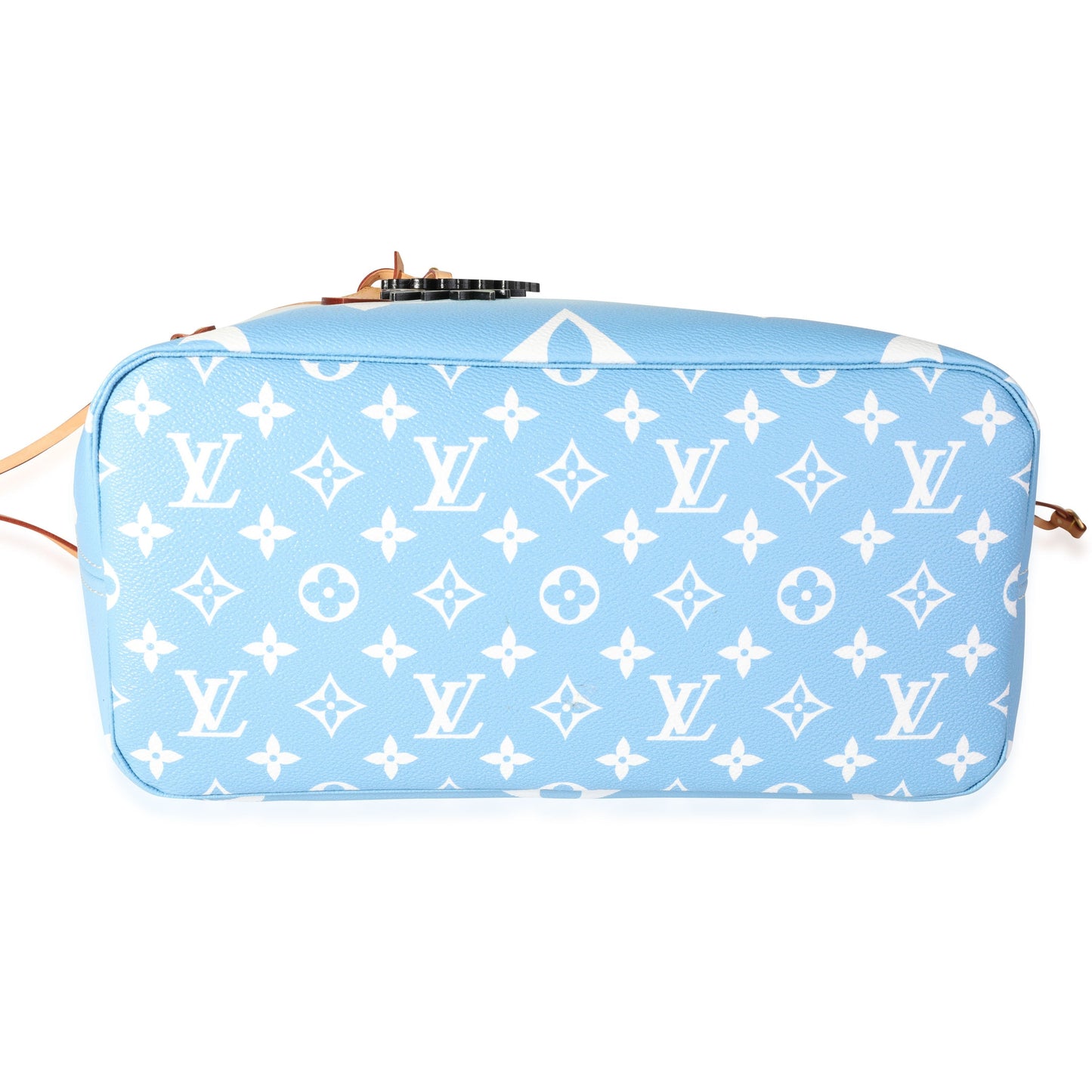 Louis Vuitton Louis Vuitton Blue & White Giant Monogram Canvas By The Pool Neverfull MM