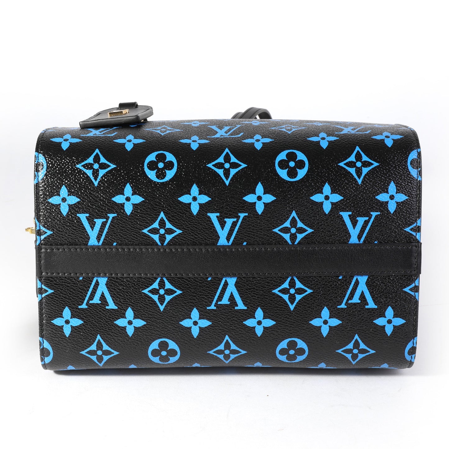 Louis Vuitton Louis Vuitton Black & Blue Monogram Canvas and Navy Leather Amazon Speedy PM