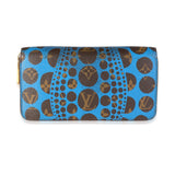 Louis Vuitton Louis Vuitton x Yayoi Kusama Blue Infinity Dots Monogram Canvas Zippy Wallet