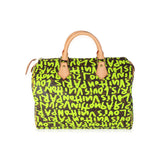 Louis Vuitton Louis Vuitton x Stephen Spro  Green Graffiti Monogram Canvas Speedy 30