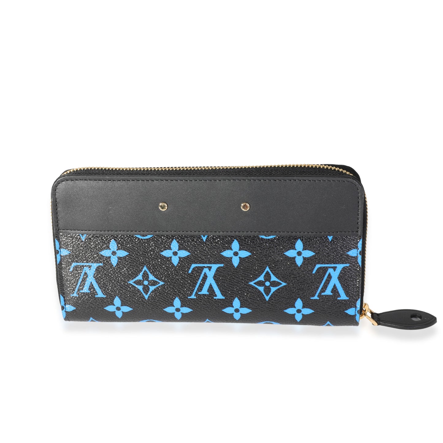 Louis Vuitton Louis Vuitton Blue & Black Monogram Canvas Zippy Wallet