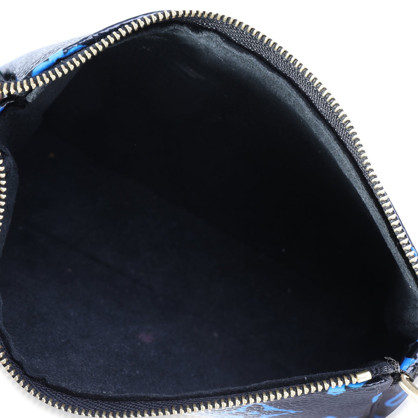 Louis Vuitton Louis Vuitton Black & Blue Monogram Canvas Mini Pochette Accessoires