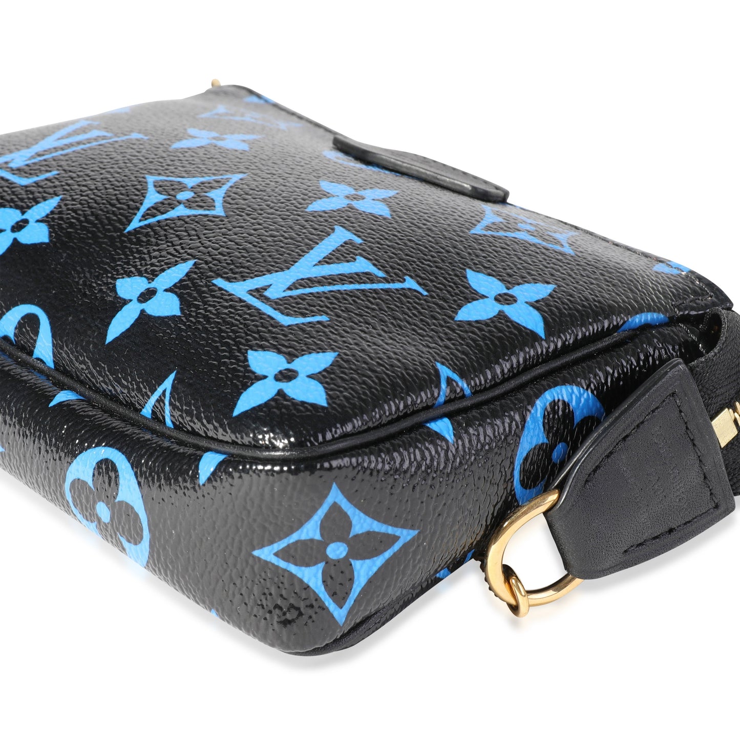 Louis Vuitton Louis Vuitton Black & Blue Monogram Canvas Mini Pochette Accessoires