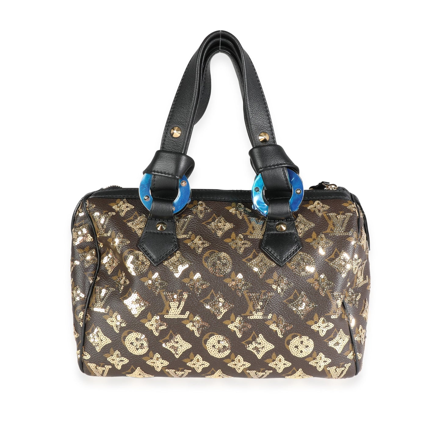 Louis Vuitton Louis Vuitton Limited Edition Gold Sequined Monogram Canvas Eclipse Speedy 28