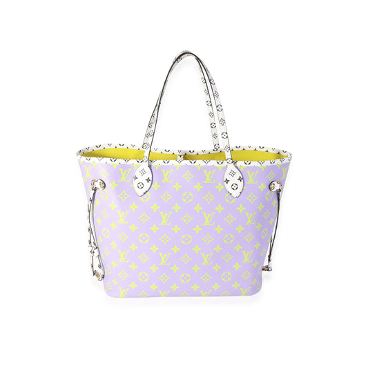 Louis Vuitton Louis Vuitton Purple & Green Giant Monogram Canvas Neverfull MM