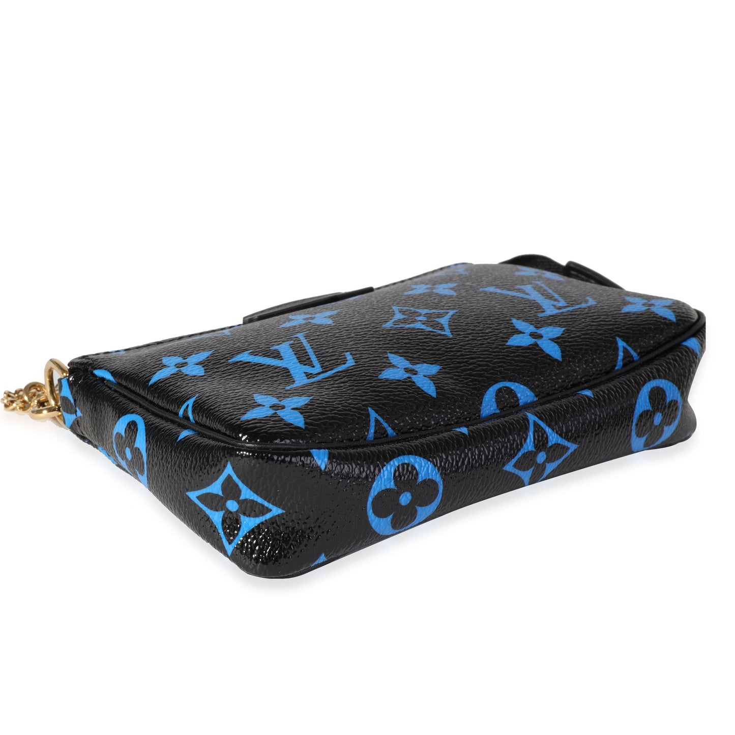 Louis Vuitton Louis Vuitton Black & Blue Monogram Canvas Mini Pochette Accessoires
